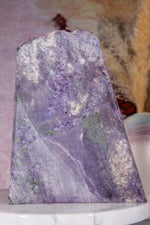 Charoite Slice 14.8cm, Russia Slices Tali & Loz Crystals