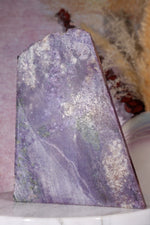 Charoite Slice 14.8cm, Russia Slices Tali & Loz Crystals