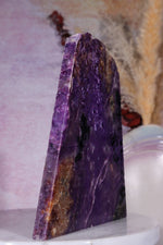 Charoite Slice 14.8cm, Russia Slices Tali & Loz Crystals