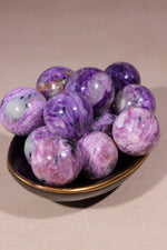 Charoite Spheres | 2cm | Russia Spheres Tali & Loz Crystals