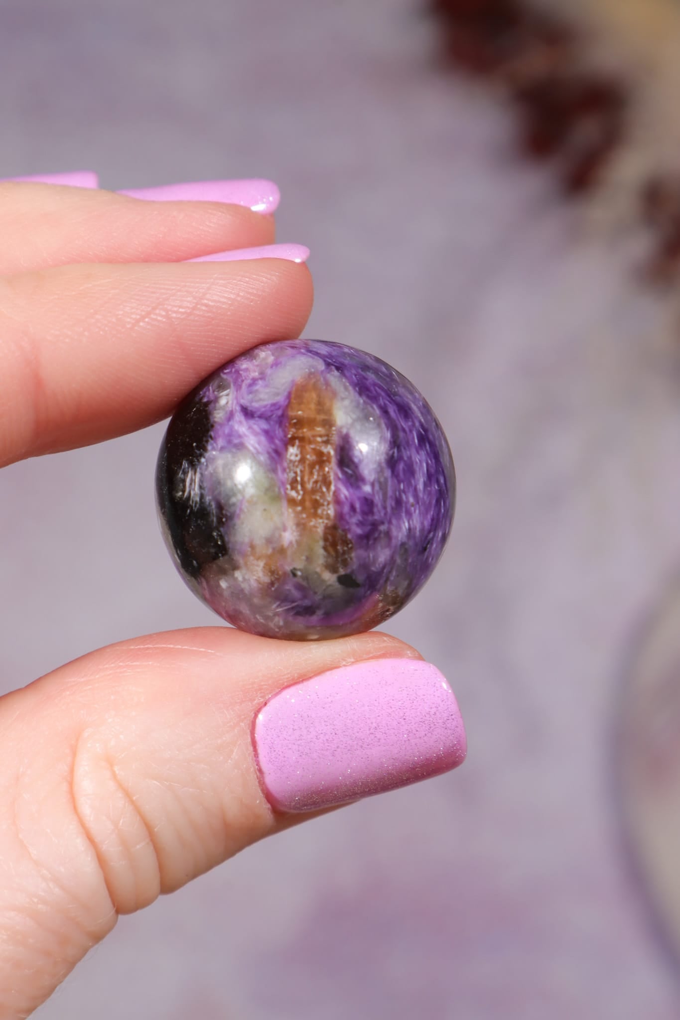 Charoite Spheres | 2cm | Russia Spheres Tali & Loz Crystals
