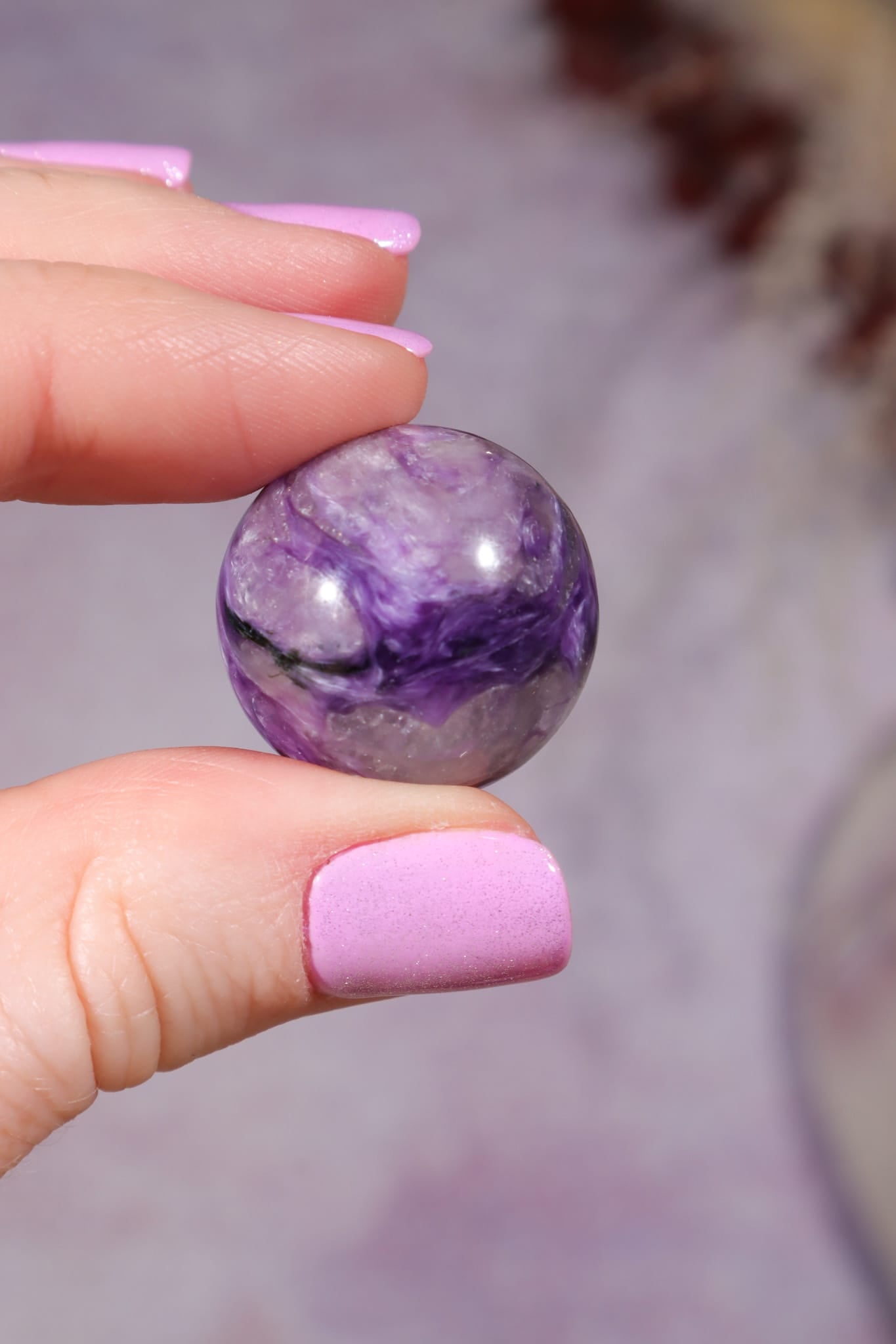 Charoite Spheres | 2cm | Russia Spheres Tali & Loz Crystals