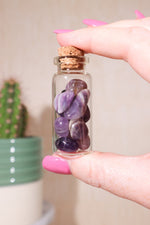 Chevron Amethyst Chip Bottles 10ml - Tali & Loz Crystals