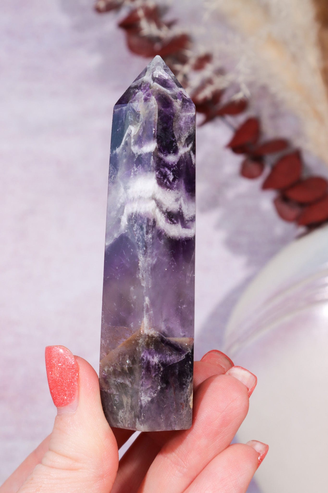 Chevron Amethyst Tower 9cm Towers Tali & Loz Crystals