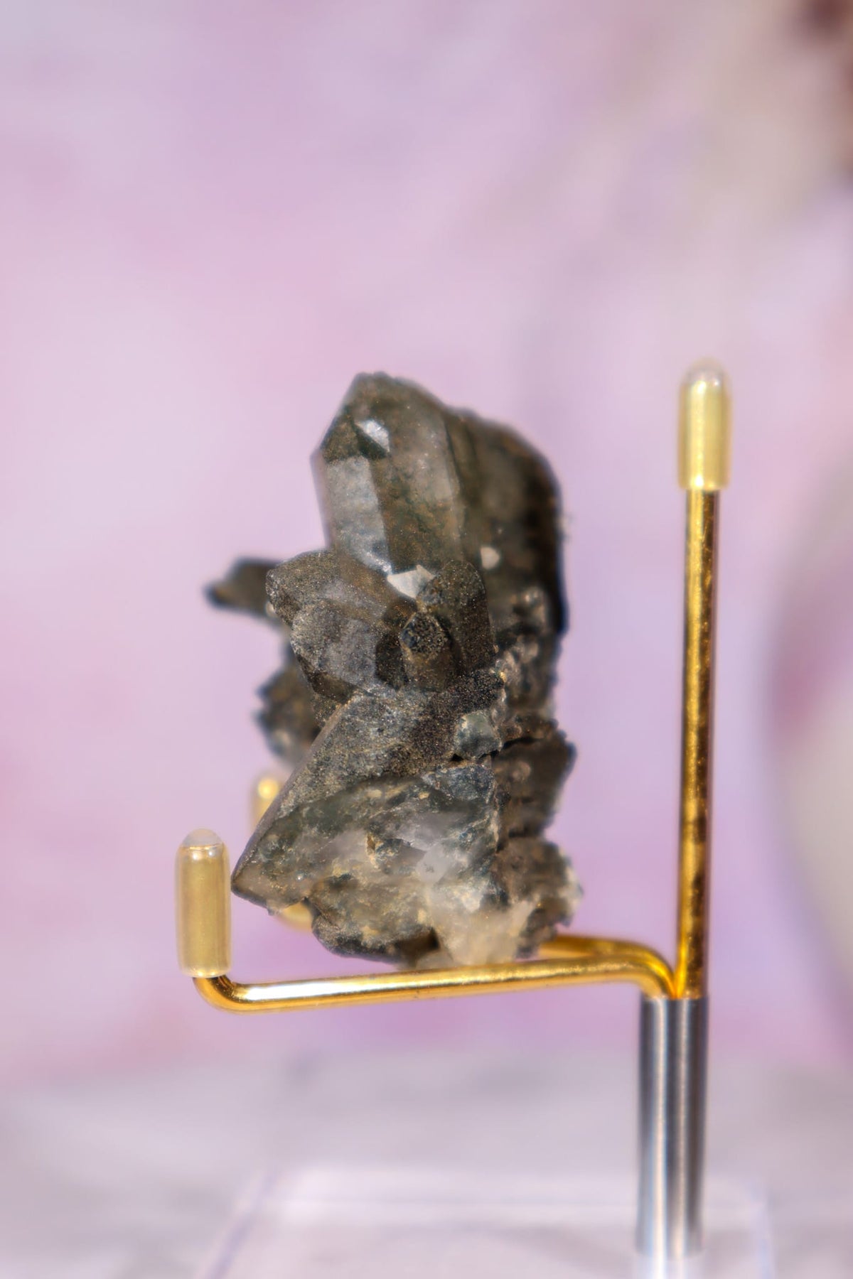 Chlorite in Quartz Cluster | 5.4 cm | Pakistan Quartz Tali & Loz Crystals