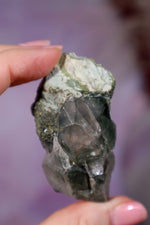 Chlorite in Quartz Cluster | 6 cm | Pakistan Quartz Tali & Loz Crystals