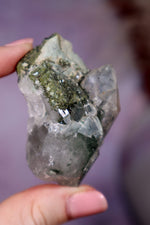 Chlorite in Quartz Cluster | 6 cm | Pakistan Quartz Tali & Loz Crystals