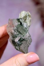 Chlorite in Quartz Cluster | 6 cm | Pakistan Quartz Tali & Loz Crystals