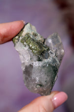 Chlorite in Quartz Cluster | 6 cm | Pakistan Quartz Tali & Loz Crystals