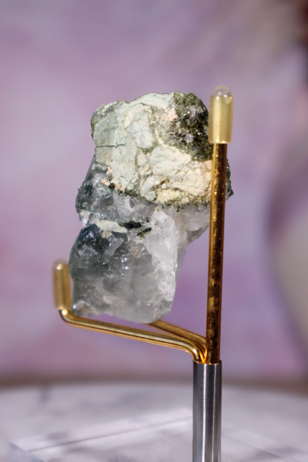Chlorite in Quartz Cluster | 6 cm | Pakistan Quartz Tali & Loz Crystals