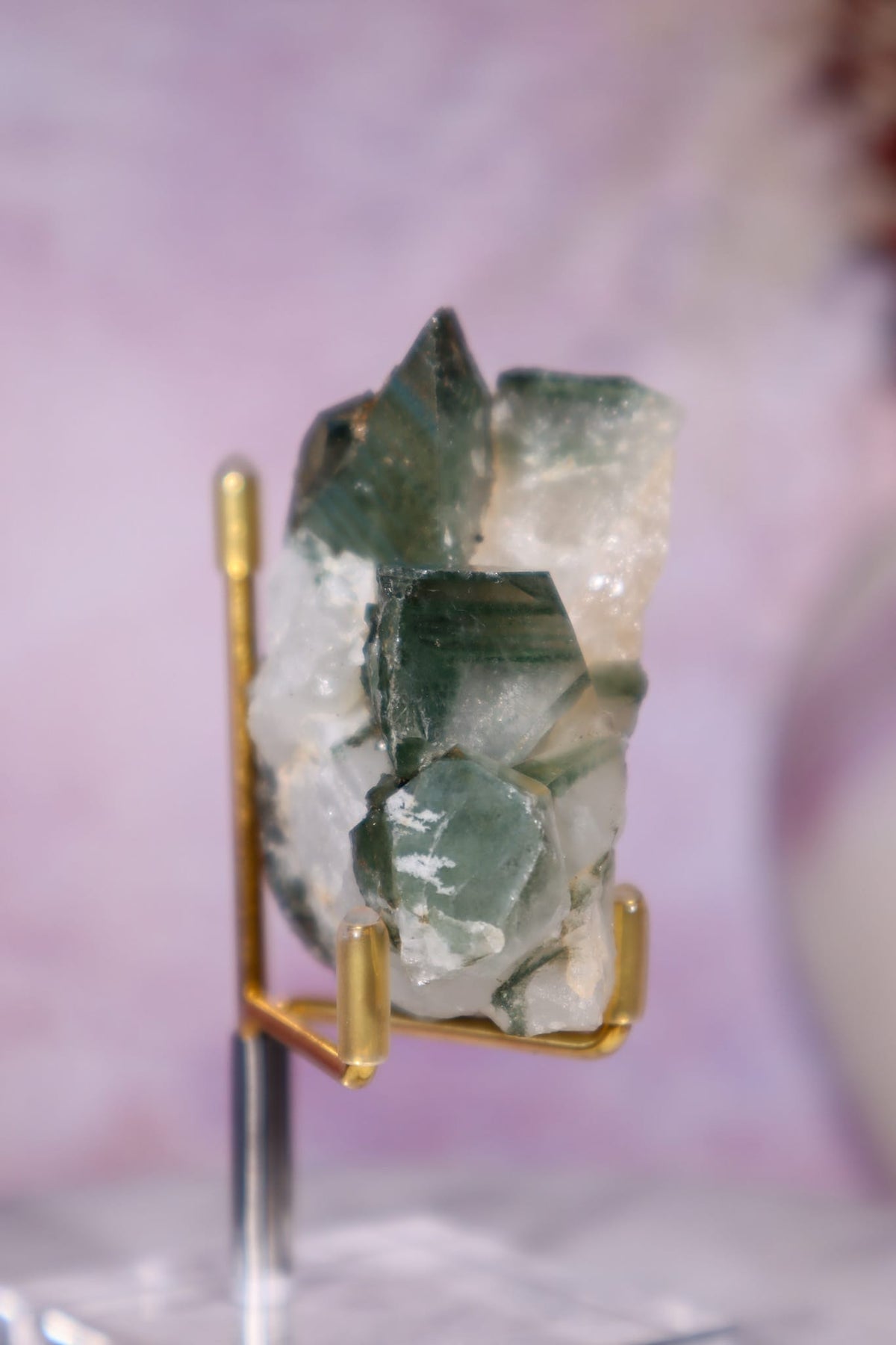 Chlorite in Quartz Phantom Cluster | 6.7 cm | Pakistan Quartz Tali & Loz Crystals