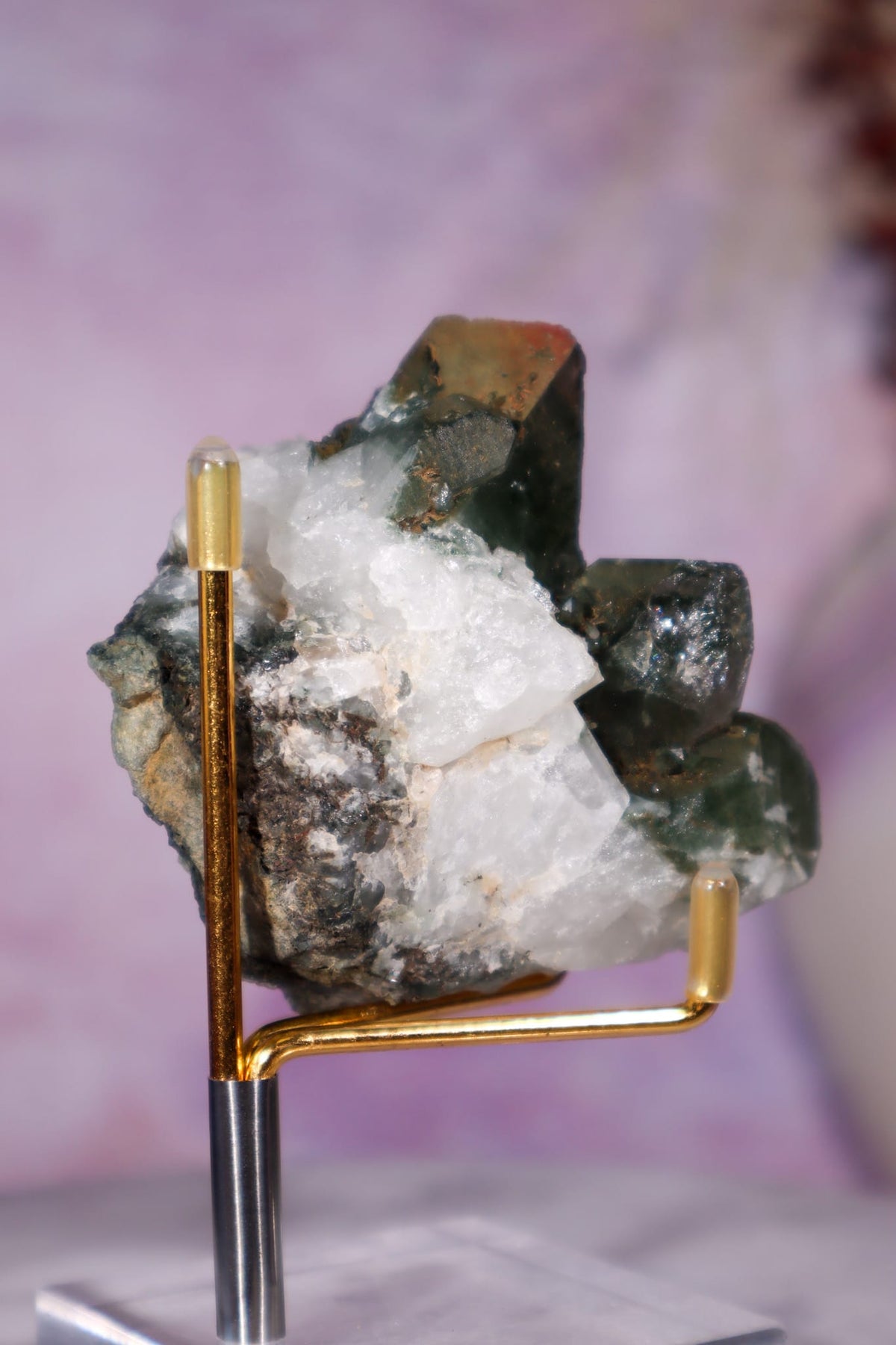 Chlorite in Quartz Phantom Cluster | 6.7 cm | Pakistan Quartz Tali & Loz Crystals