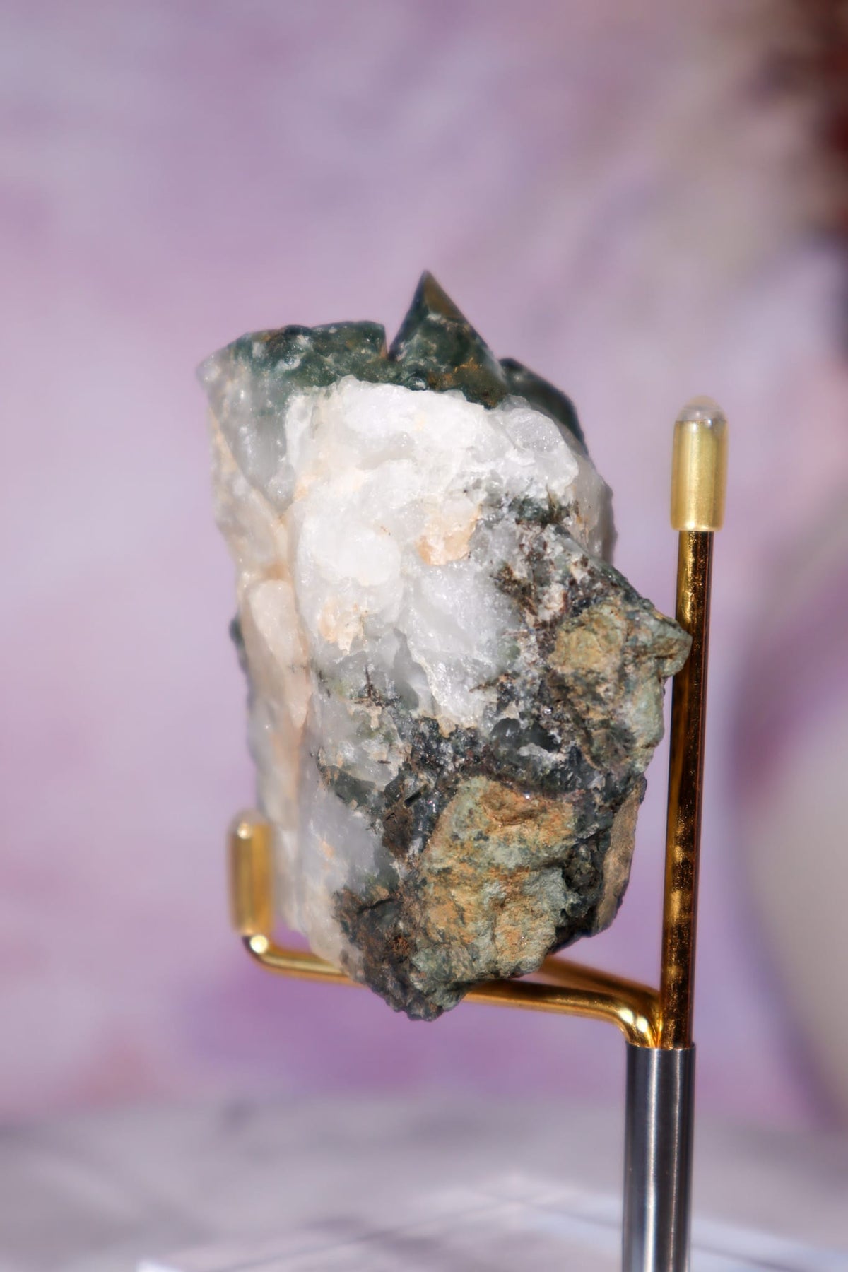 Chlorite in Quartz Phantom Cluster | 6.7 cm | Pakistan Quartz Tali & Loz Crystals