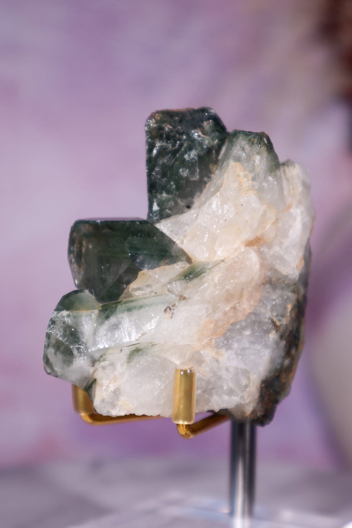 Chlorite in Quartz Phantom Cluster | 6.7 cm | Pakistan Quartz Tali & Loz Crystals