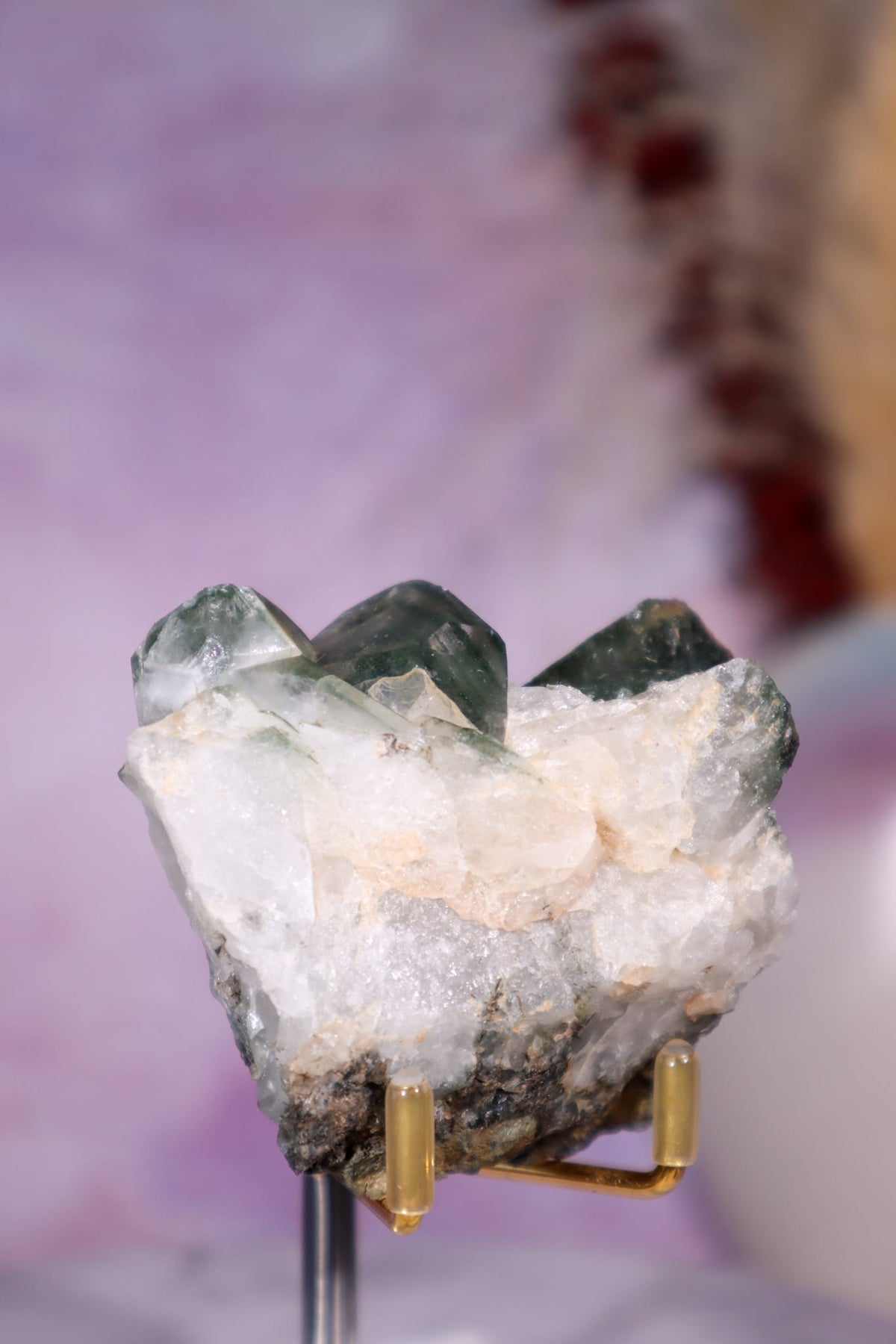 Chlorite in Quartz Phantom Cluster | 6.7 cm | Pakistan Quartz Tali & Loz Crystals