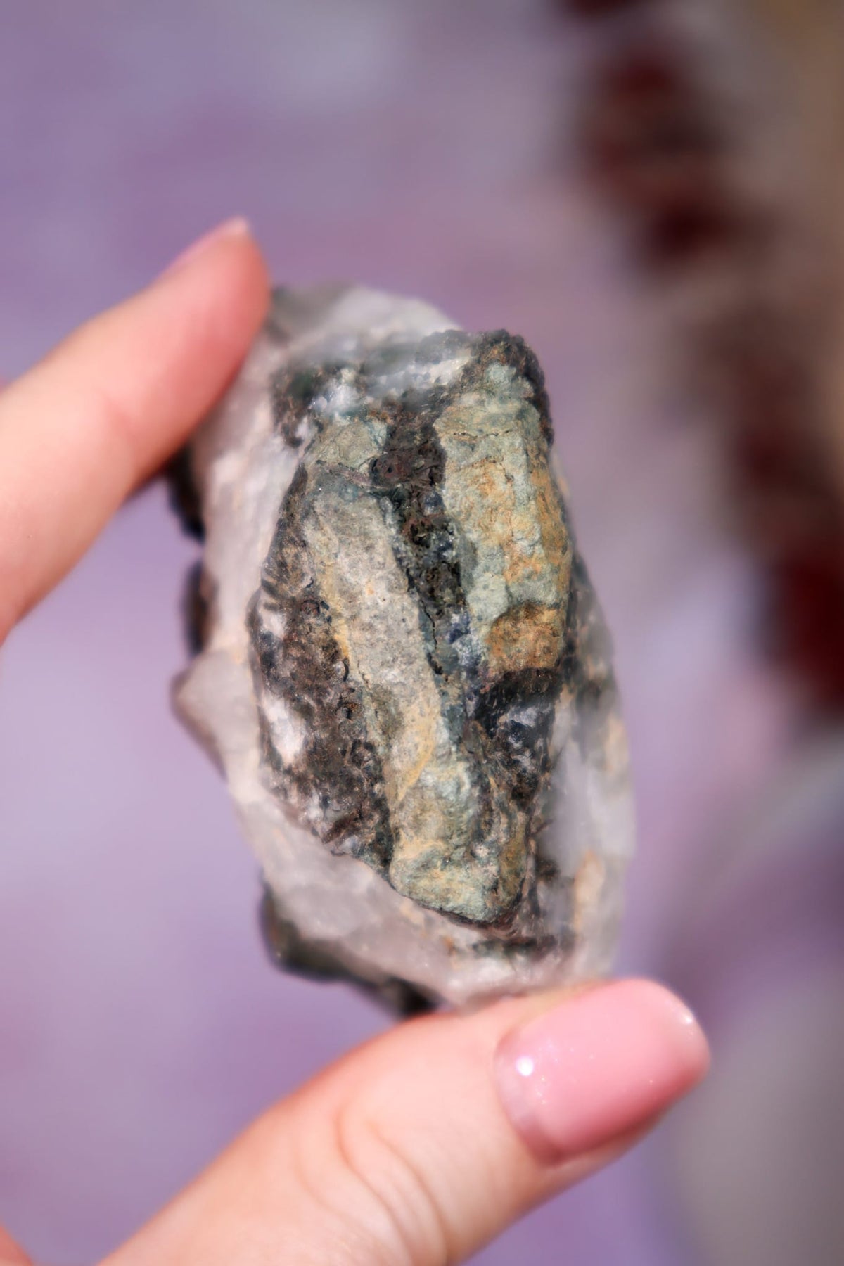 Chlorite in Quartz Phantom Cluster | 6.7 cm | Pakistan Quartz Tali & Loz Crystals