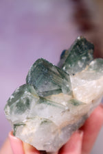 Chlorite in Quartz Phantom Cluster | 6.7 cm | Pakistan Quartz Tali & Loz Crystals
