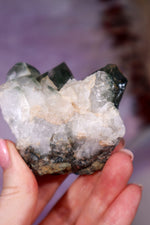 Chlorite in Quartz Phantom Cluster | 6.7 cm | Pakistan Quartz Tali & Loz Crystals