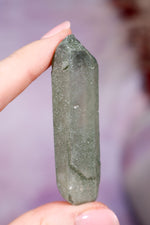 Chlorite in Quartz Point | 6.3 cm | Pakistan Quartz Tali & Loz Crystals