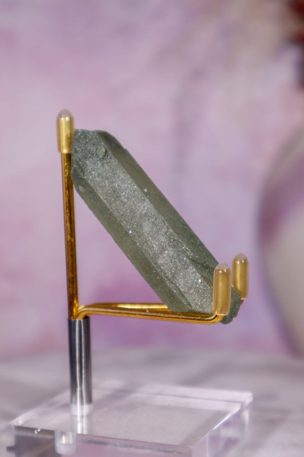 Chlorite in Quartz Point | 6.3 cm | Pakistan Quartz Tali & Loz Crystals