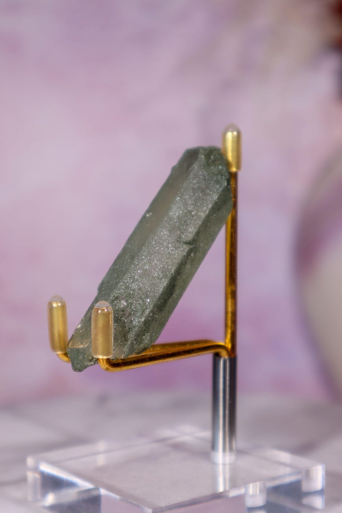 Chlorite in Quartz Point | 6.3 cm | Pakistan Quartz Tali & Loz Crystals