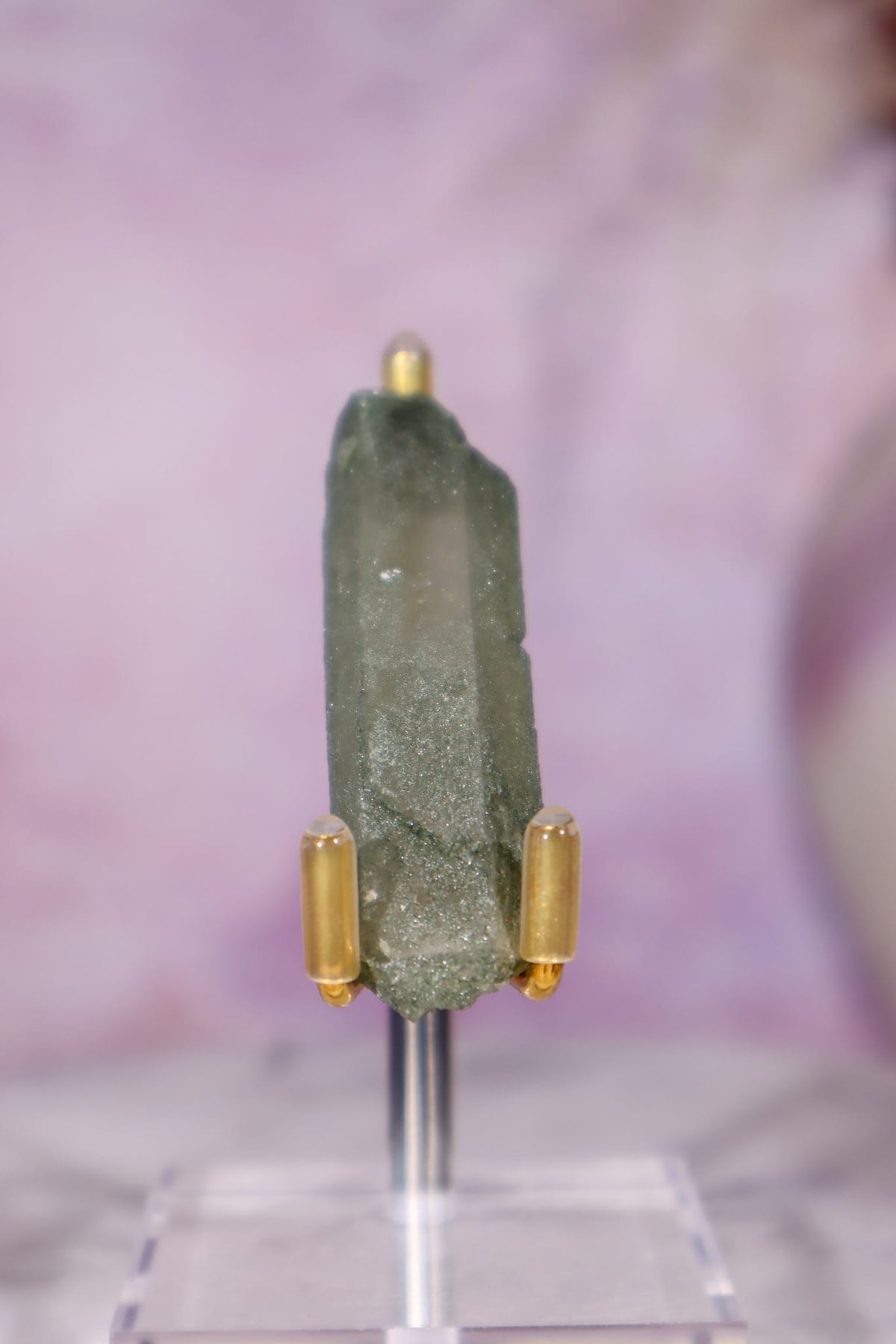 Chlorite in Quartz Point | 6.3 cm | Pakistan Quartz Tali & Loz Crystals