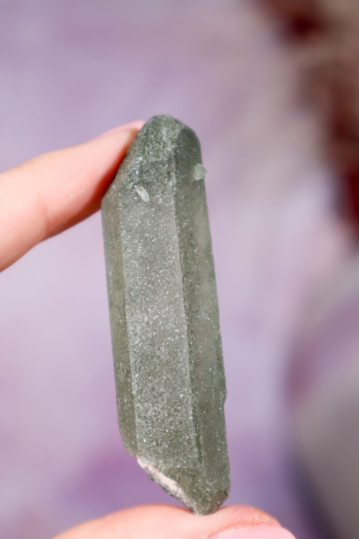 Chlorite in Quartz Point | 6.3 cm | Pakistan Quartz Tali & Loz Crystals