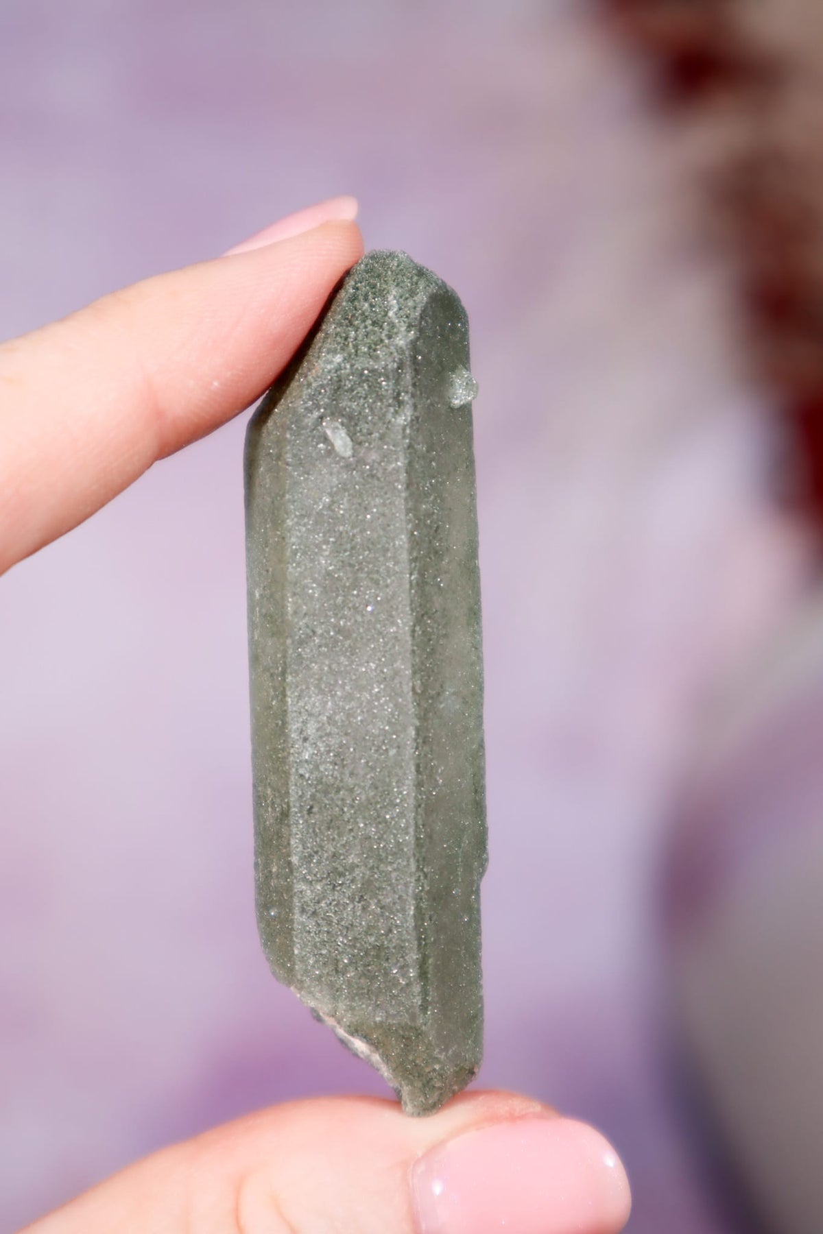 Chlorite in Quartz Point | 6.3 cm | Pakistan Quartz Tali & Loz Crystals