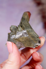 Chlorite in Quartz with Hematite Cluster | 6.5cm | Pakistan Points Tali & Loz Crystals