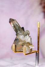 Chlorite in Quartz with Hematite Cluster | 6.5cm | Pakistan Points Tali & Loz Crystals