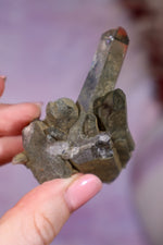 Chlorite in Quartz with Hematite Cluster | 6.5cm | Pakistan Points Tali & Loz Crystals