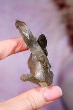 Chlorite in Quartz with Hematite Cluster | 6.5cm | Pakistan Points Tali & Loz Crystals