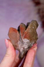 Chlorite in Quartz with Hematite Cluster | 8.4 cm | Pakistan Quartz Tali & Loz Crystals
