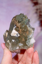 Chlorite in Quartz with Hematite Cluster | 8.4 cm | Pakistan Quartz Tali & Loz Crystals