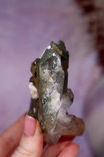 Chlorite in Quartz with Hematite Cluster | 8.4 cm | Pakistan Quartz Tali & Loz Crystals