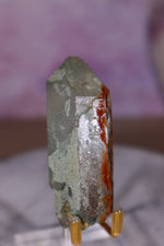 Chlorite in Quartz with Hematite Point | 7cm | Pakistan Points Tali & Loz Crystals