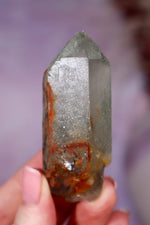 Chlorite in Quartz with Hematite Point | 7cm | Pakistan Points Tali & Loz Crystals