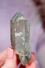 Chlorite in Quartz with Hematite Point | 7cm | Pakistan Points Tali & Loz Crystals