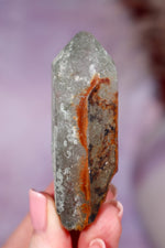 Chlorite in Quartz with Hematite Point | 7cm | Pakistan Points Tali & Loz Crystals