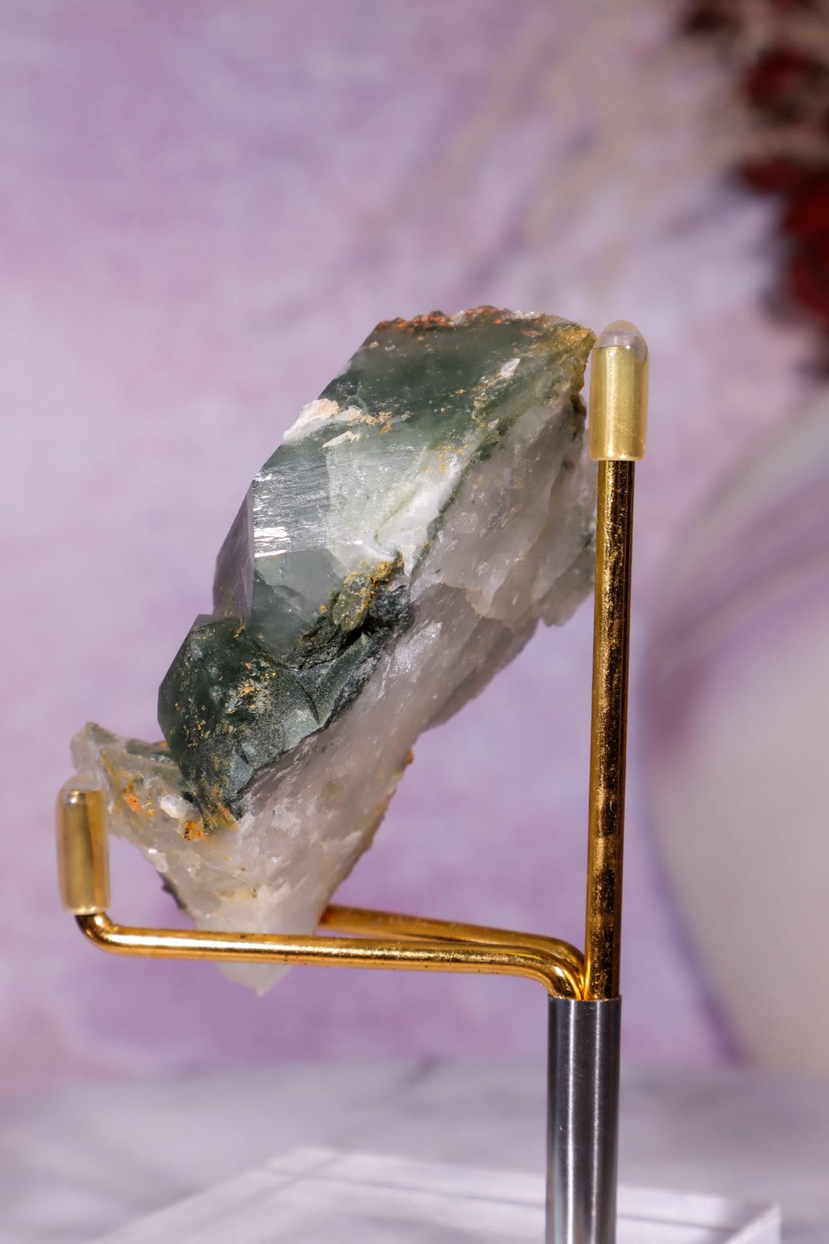 Chlorite Quartz Specimen | Pakistan Minerals Tali & Loz Crystals
