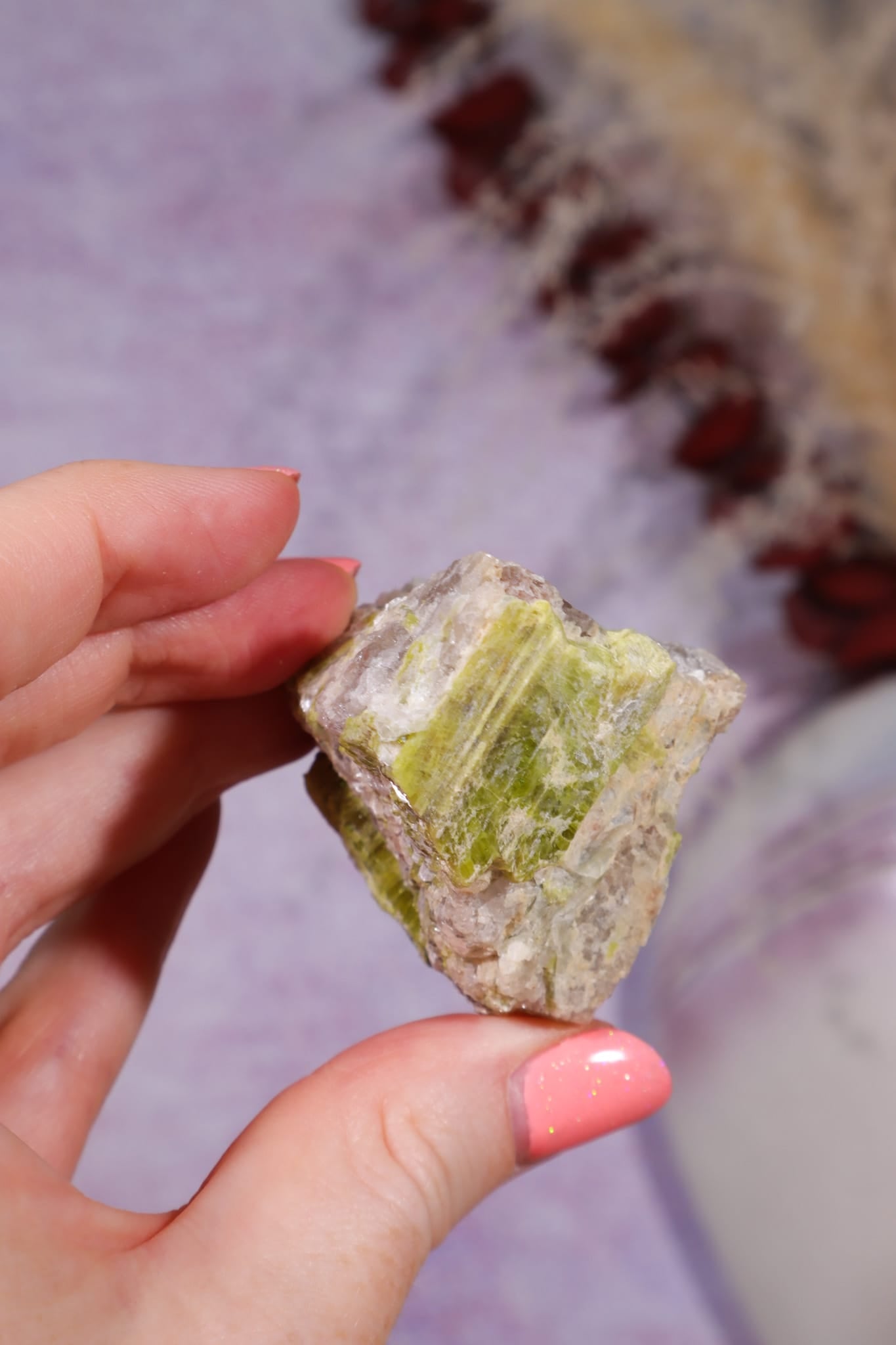 Chrysoberyl with Mica & Quartz | 113.9g | Mozambique Minerals Tali & Loz Crystals