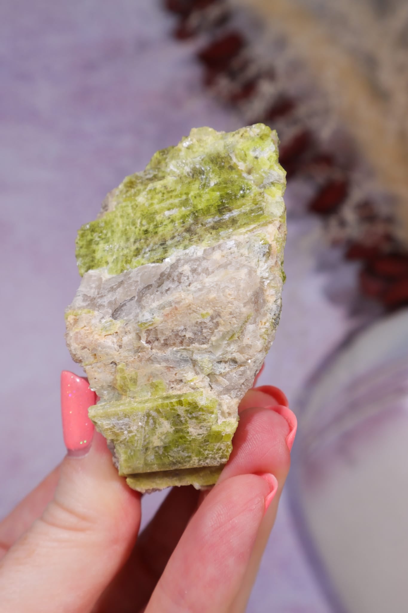 Chrysoberyl with Mica & Quartz | 113.9g | Mozambique Minerals Tali & Loz Crystals