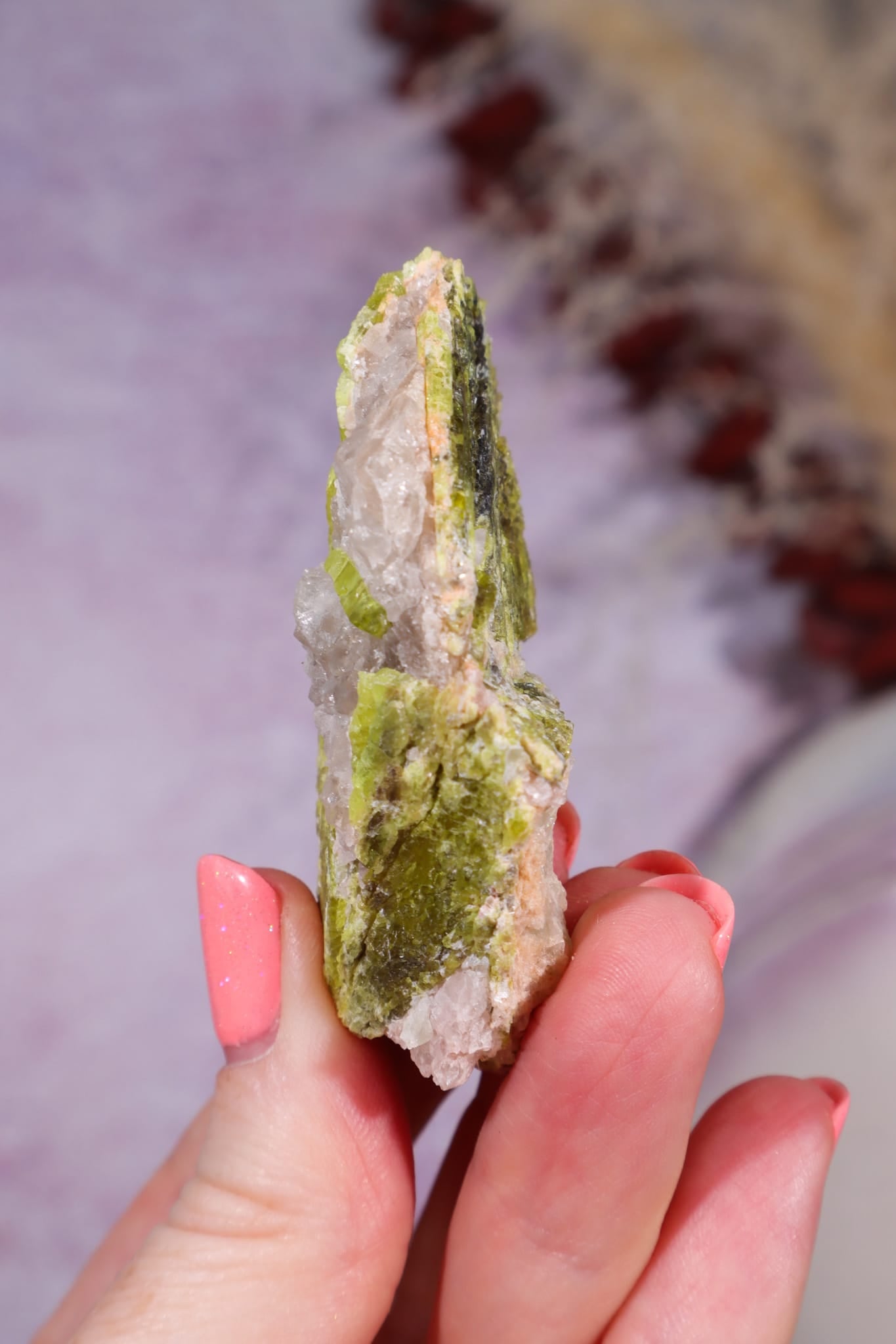 Chrysoberyl with Quartz & Mica | 46.46g | Mozambique Minerals Tali & Loz Crystals