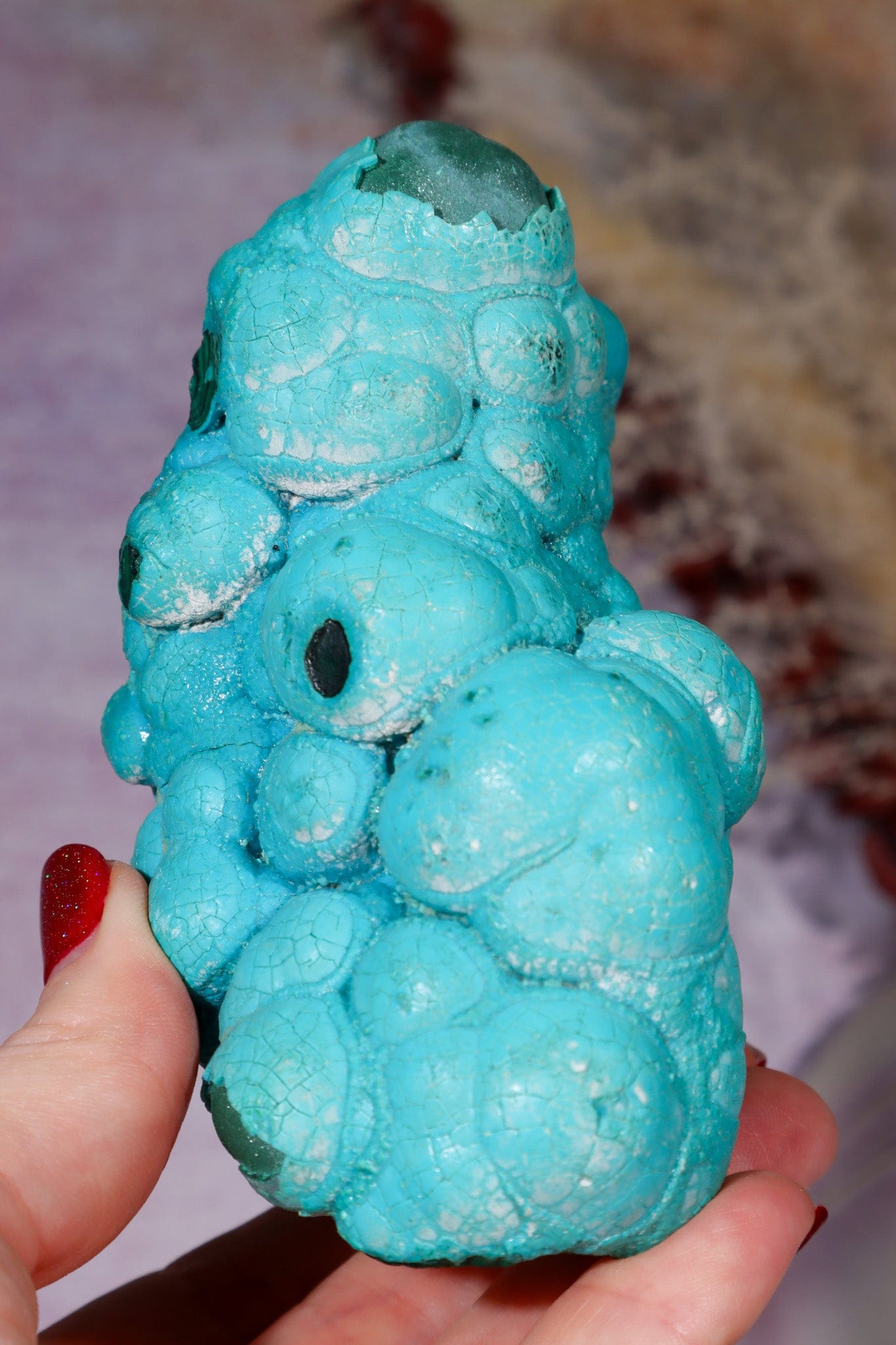 Chrysocolla Botryoidal Specimen 452gr, Zaire Specimen Tali & Loz Crystals