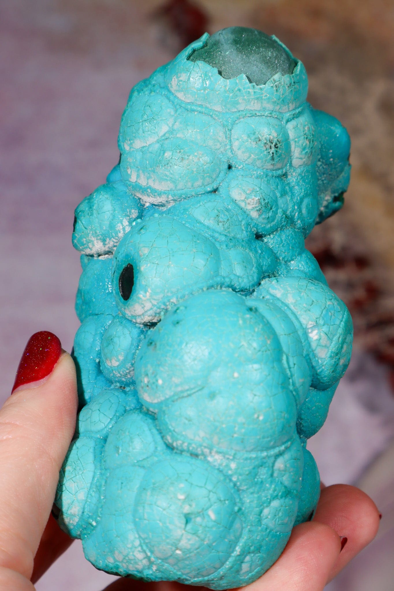 Chrysocolla Botryoidal Specimen 452gr, Zaire Specimen Tali & Loz Crystals