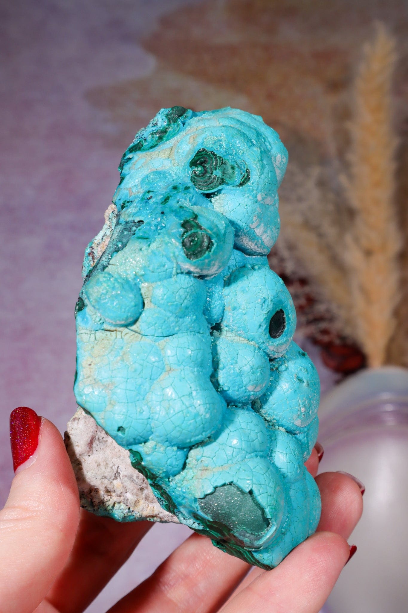 Chrysocolla Botryoidal Specimen 452gr, Zaire Specimen Tali & Loz Crystals