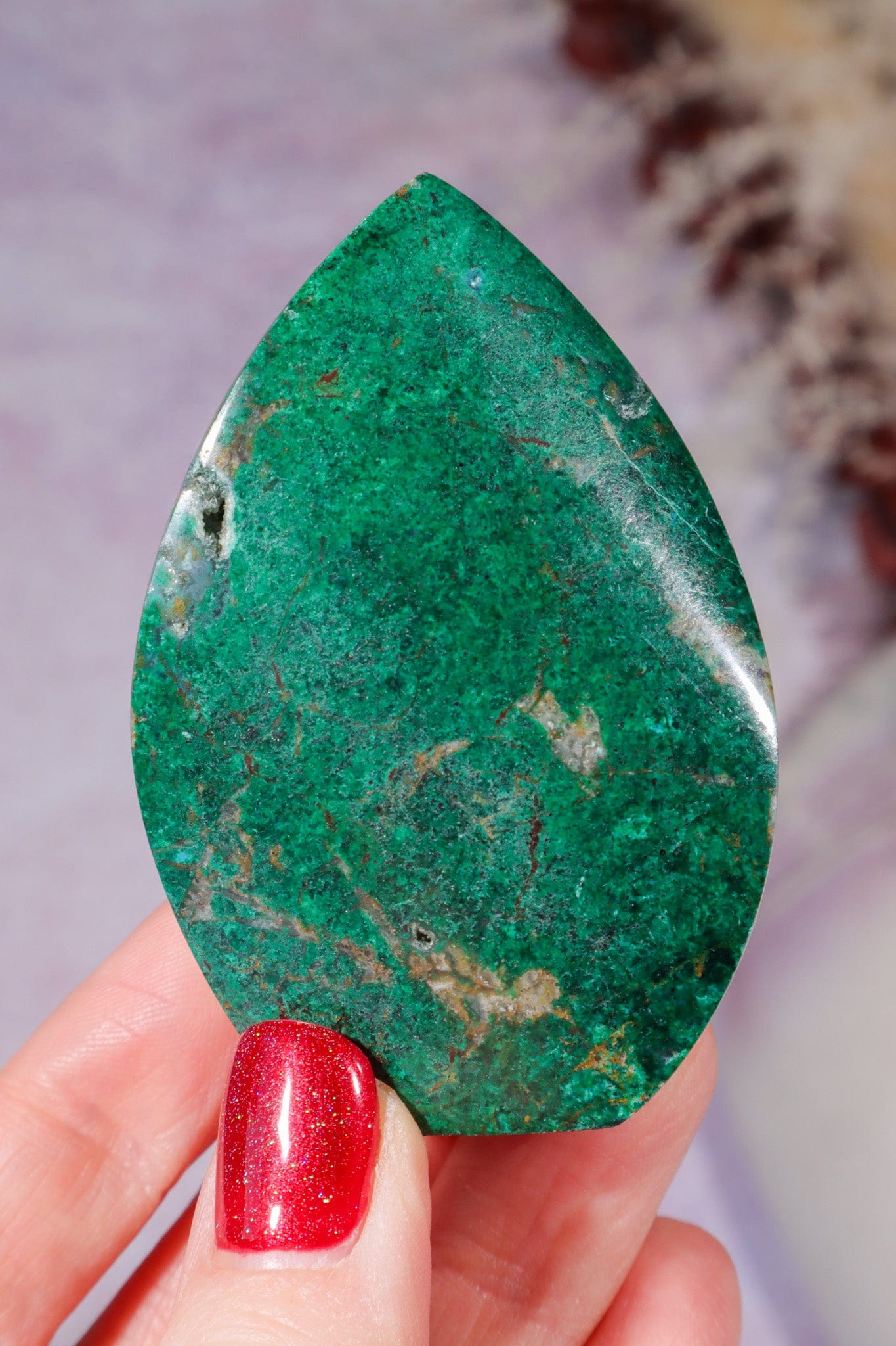 Chrysocolla Flame 6.2cm, Peru Flames Tali & Loz Crystals