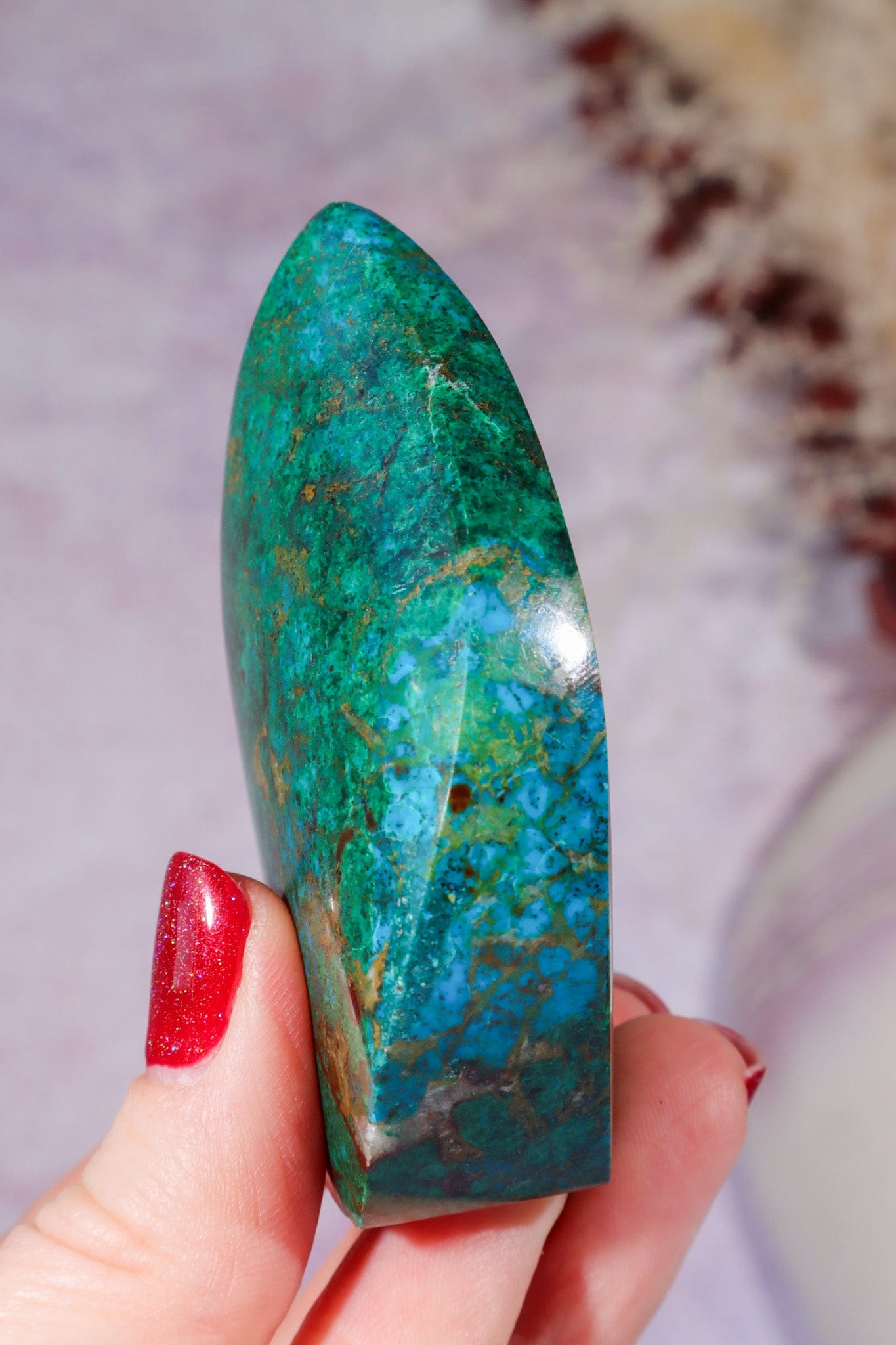 Chrysocolla Flame 6.9cm, Peru Flames Tali & Loz Crystals