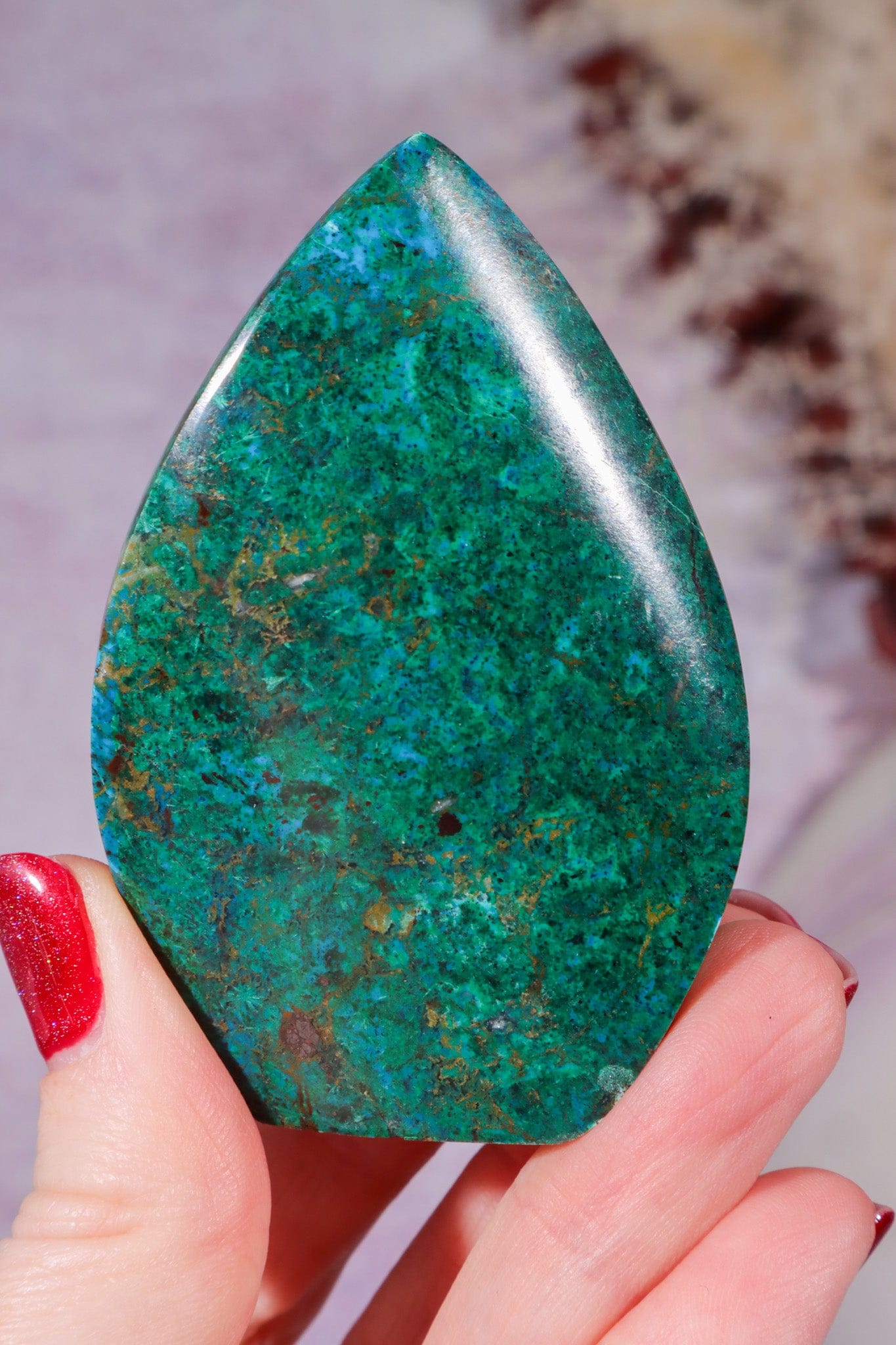 Chrysocolla Flame 6.9cm, Peru Flames Tali & Loz Crystals