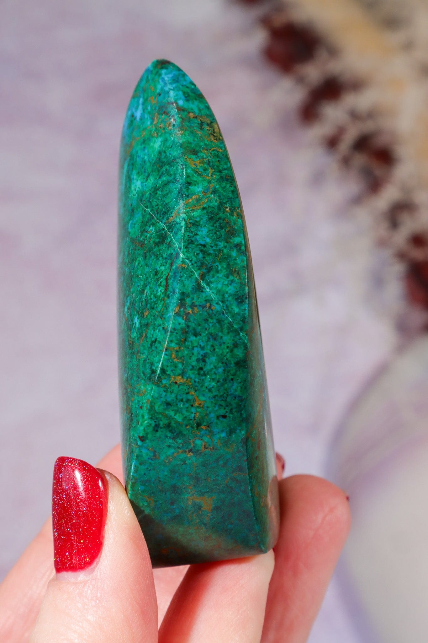 Chrysocolla Flame 6.9cm, Peru Flames Tali & Loz Crystals